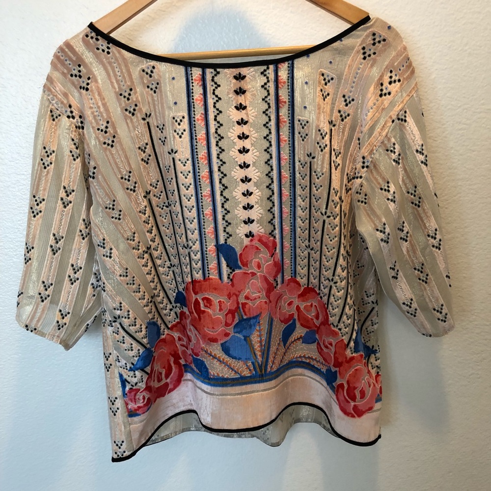 Anthropologie Beautiful Floral Blouse